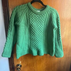Green Cable Knit Sweater